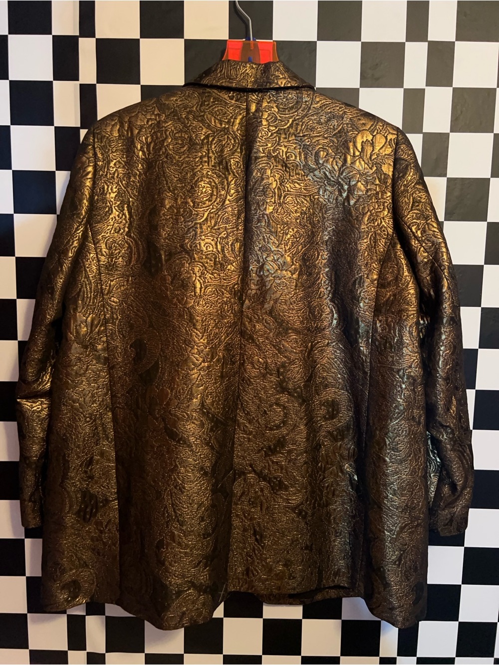 Express Metallic Bronze Brocade Blazer - Picture 6 of 7